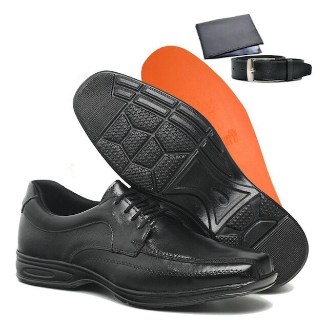 Sapato Social Casual Oxford Conforto Masculino Couro Legitimo