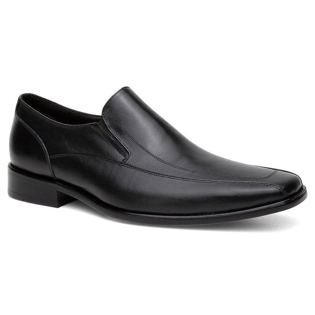 Sapato Social Centuria Elastico Em Couro Preto