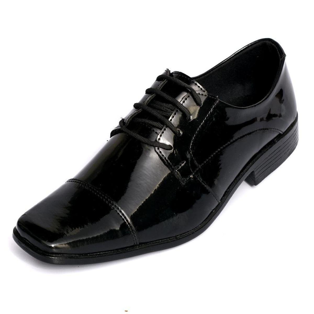 Sapato Social com Cardaço em Couro Selten Masculino - Preto Menor preço em Sapato Social com Cardaço em Couro Selten Masculino - Preto