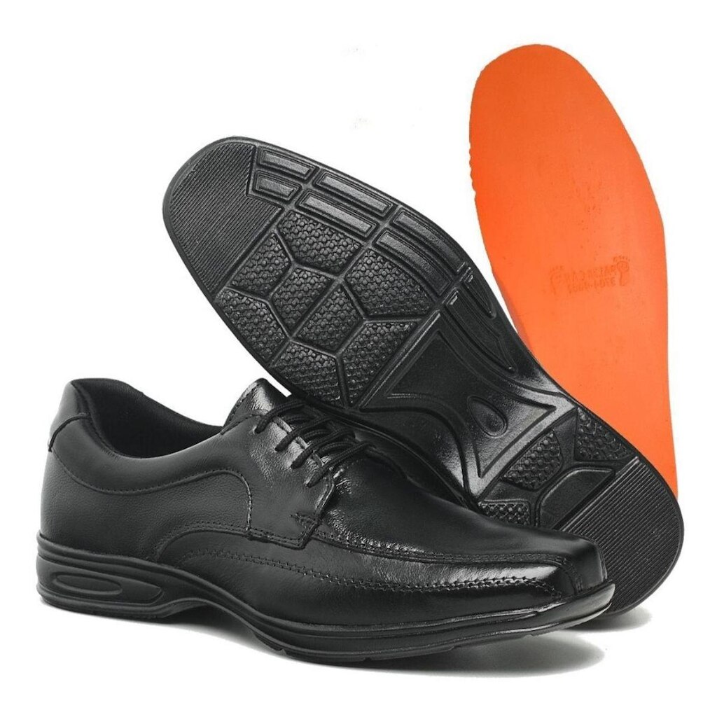 Sapato Social Conforto Masculino Couro Legitimo