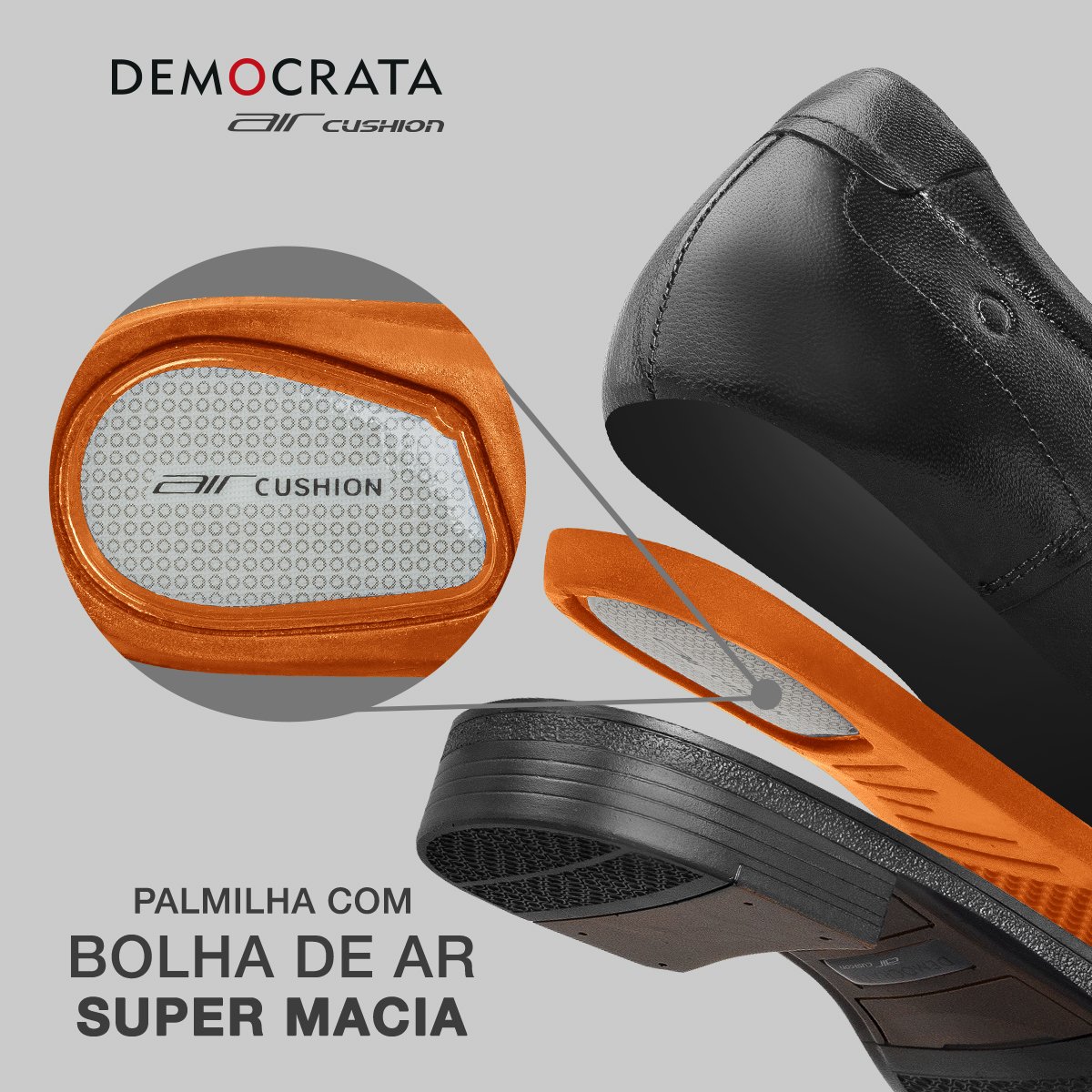 sapato de couro masculino democrata