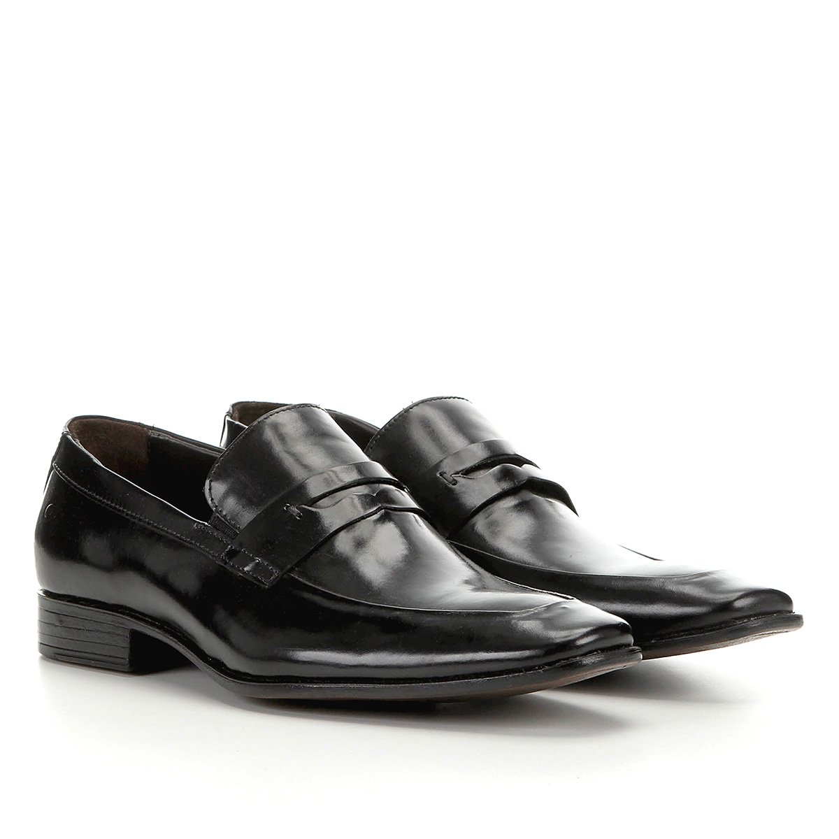 Sapato Social Couro Democrata Still - Preto Menor preço em Sapato Social Couro Democrata Still - Preto