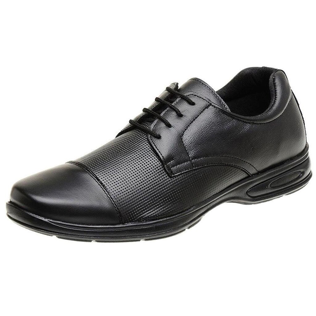 Sapato Social Couro Masculino Soft Confort Clássico Moderno
