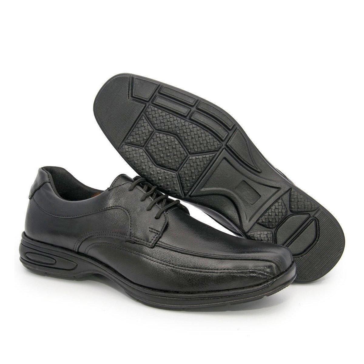 Sapato Social couro palmilha Pu BBR2 4510001 preto - Preto Menor preço em Sapato Social couro palmilha Pu BBR2 4510001 preto - Preto