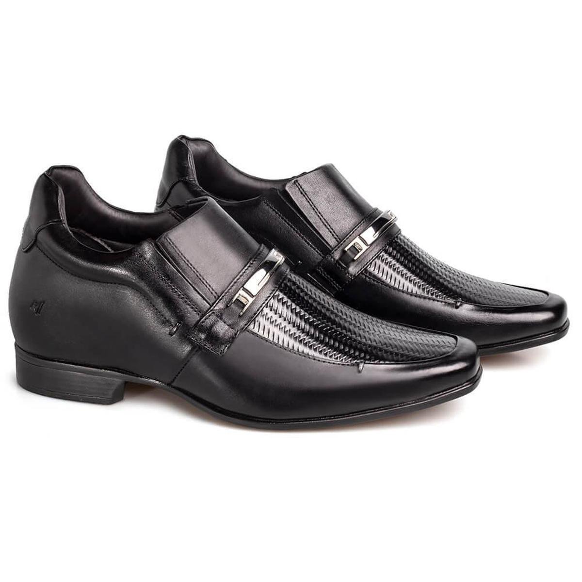 Sapato Social Couro Rafarillo Masculino Tressê Bridão Salto - Preto |  Zattini