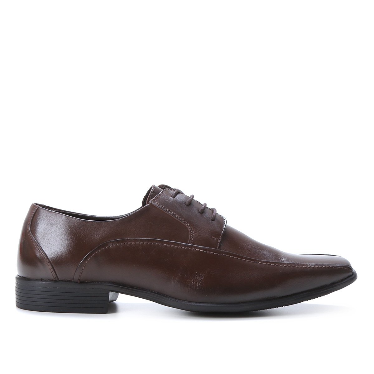 Sapato Social Couro Shoestock Cadarço Recorte Masculino - Café Menor preço em Sapato Social Couro Shoestock Cadarço Recorte Masculino - Café