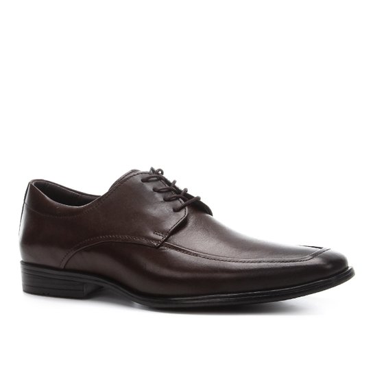 Sapato Social Couro Shoestock Liso Masculino - Marrom