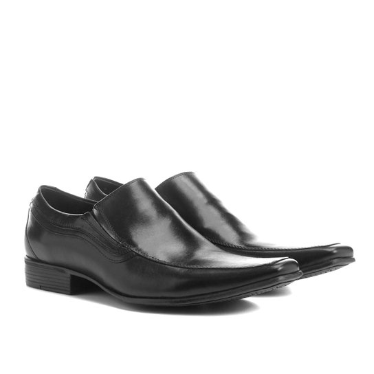 Sapato Social Couro Shoestock Pala Lisa - Preto