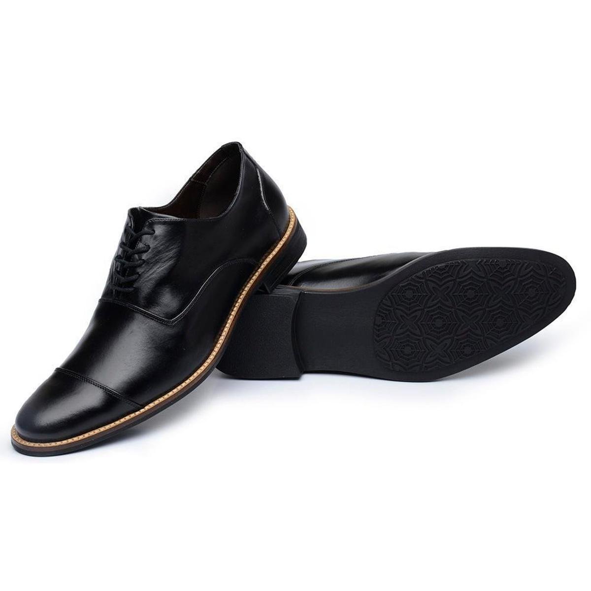 Sapato Social Couro Stefanello York Avalon Masculino - Preto | Zattini
