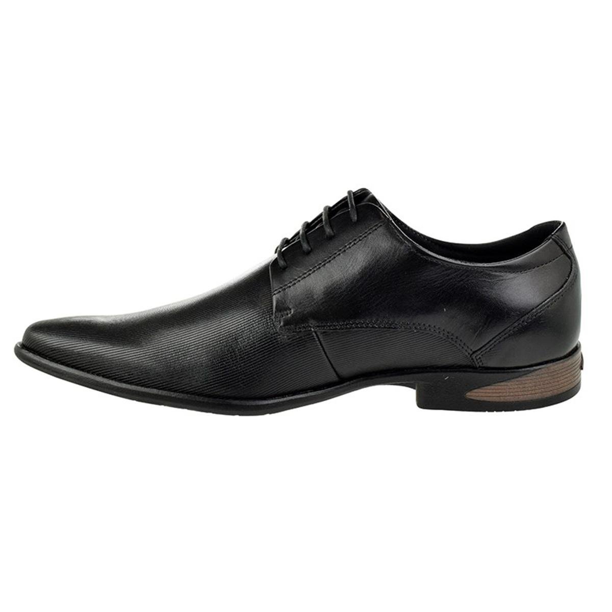 Sapato Social Ferracini Sidney Cadarço Masculino - Preto | Zattini