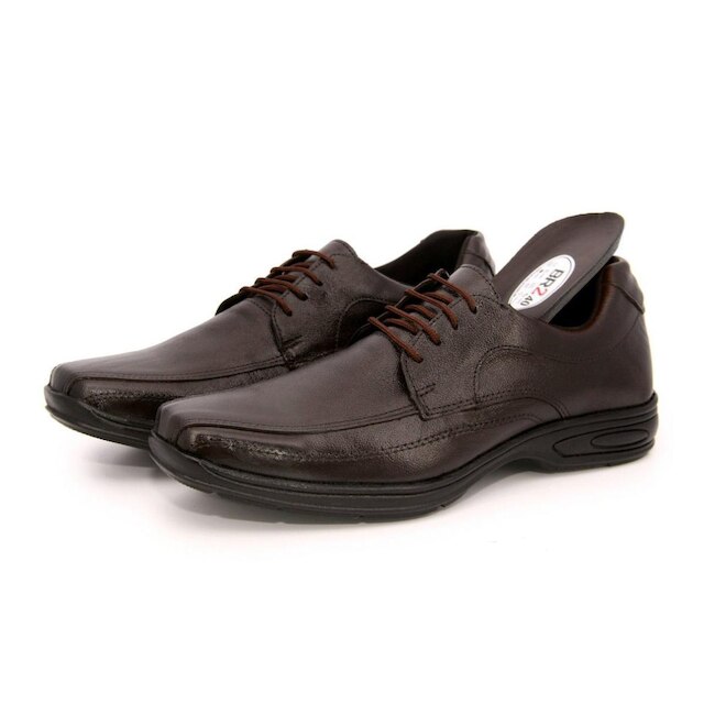 Sapato Social Gel Confort Footwear Em Couro Legítimo Cafe