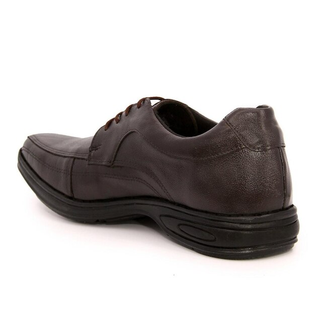 Sapato Social Gel Confort Footwear Em Couro Legítimo Cafe