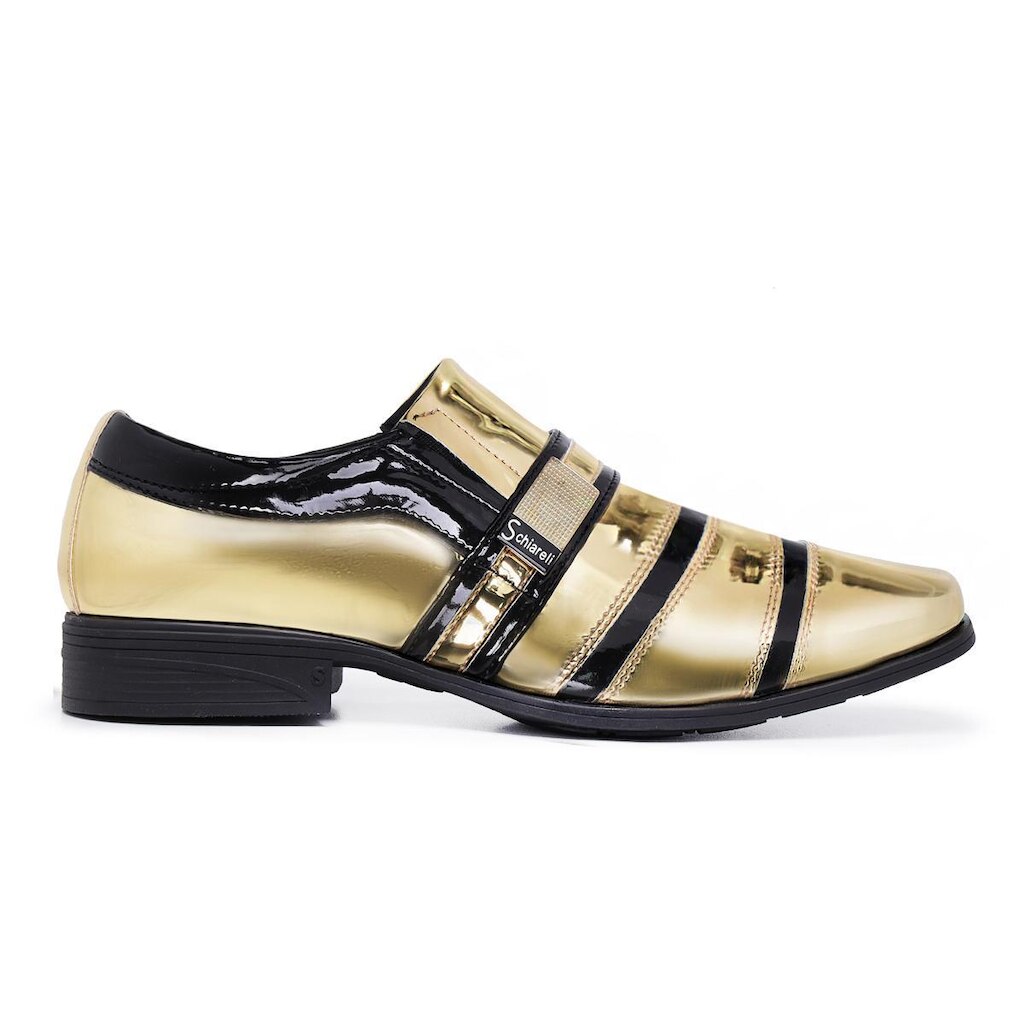 Sapato Social Gmm Shoes Leve e Confortável Bico Quadrado Masculino