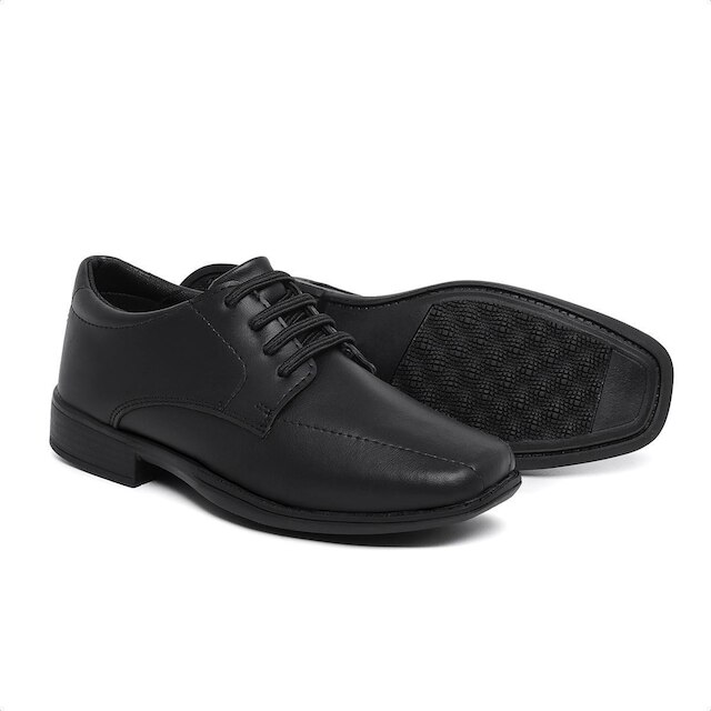 Sapato Social Infantil 447 Masculino Sintético Casamento Bico Quadrado Pajem