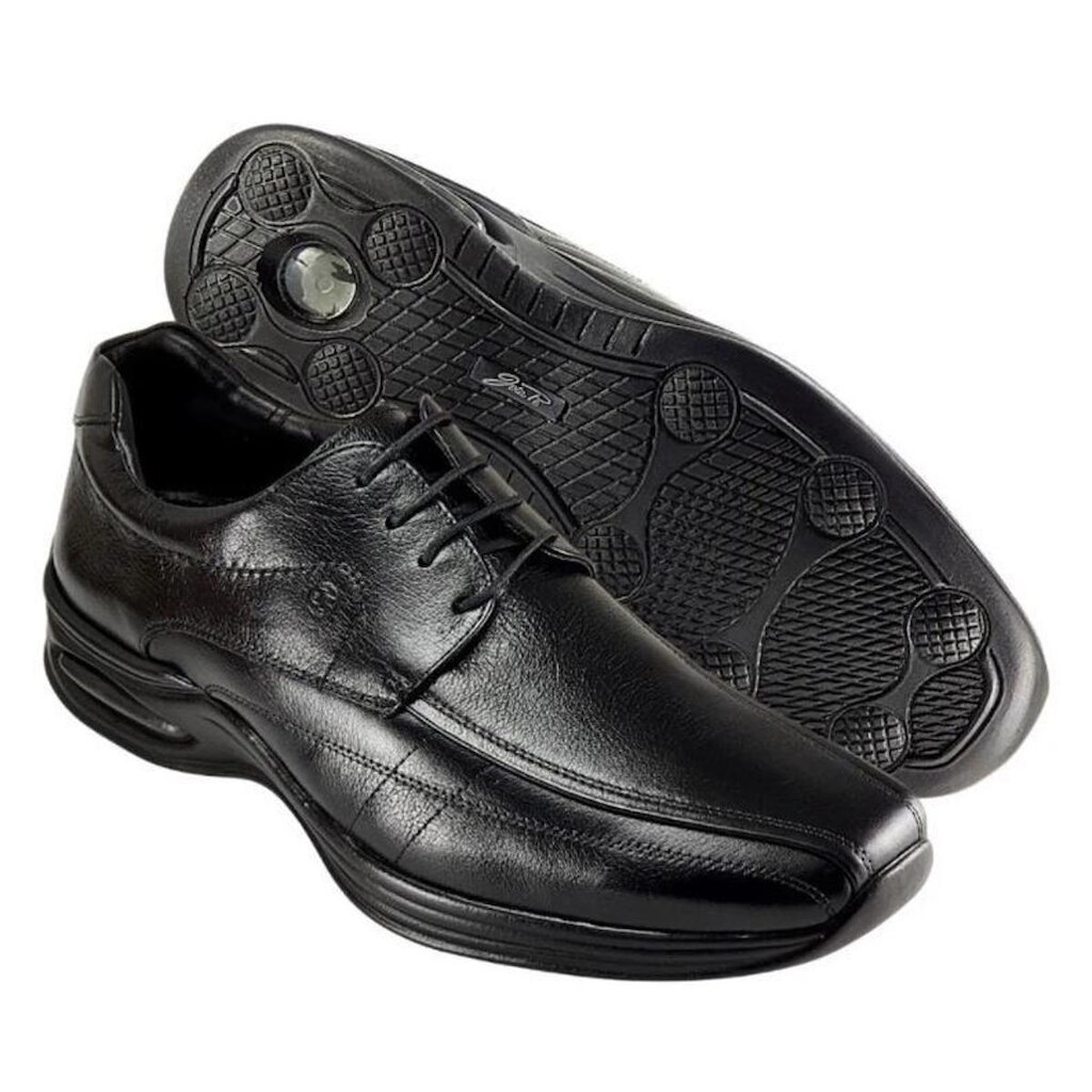 Sapato Social Jota Pe Air Bag Gel 10904 Super Comfort Preto 37