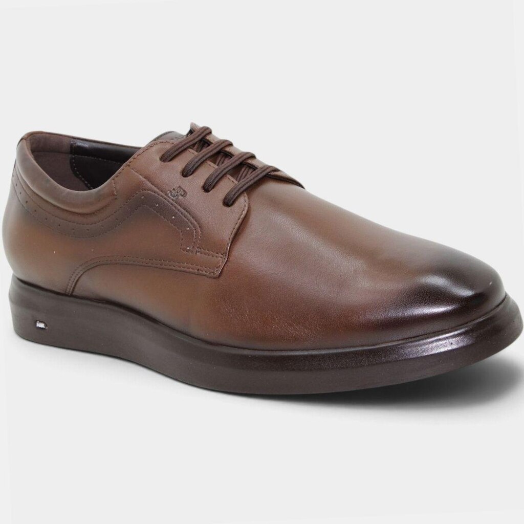 Sapato Social Jota Pe Couro Carneiro Air Enigma Masculino - Marrom Escuro - 37