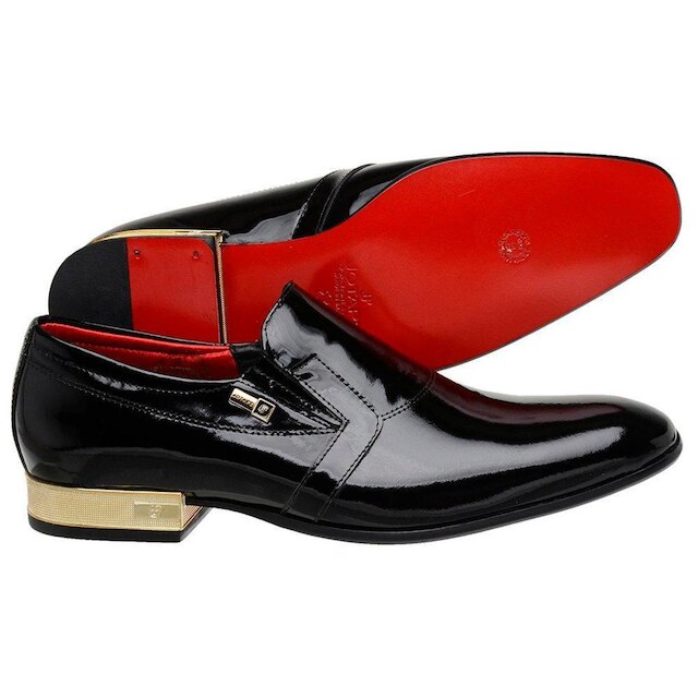 Sapato Social Jota Pe Verniz Preto 70900 + Cinto