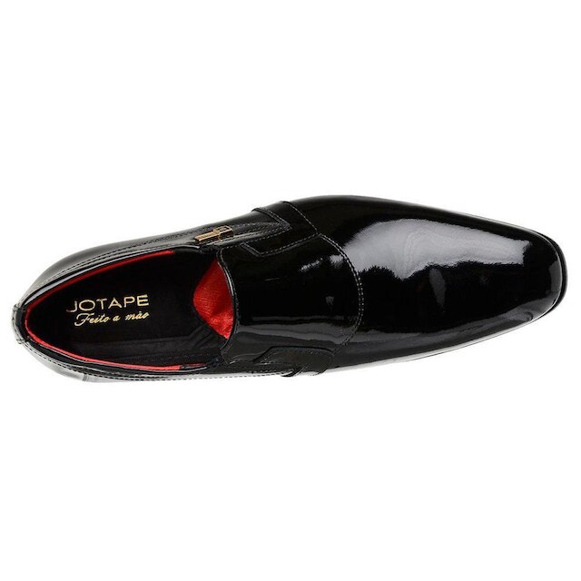 Sapato Social Jota Pe Verniz Preto 70900 + Cinto