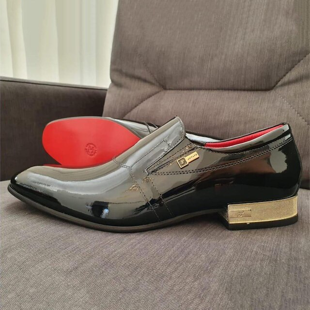 Sapato Social Jota Pe Verniz Preto 70900 + Cinto