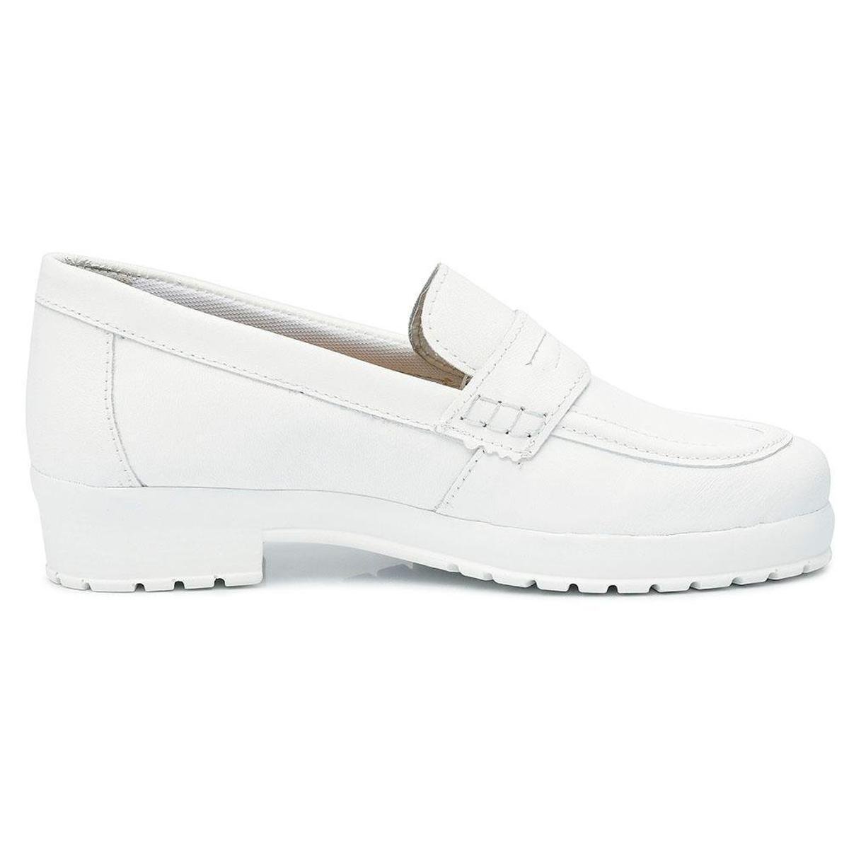 Sapato Social Kallucci Militar Couro Salto Baixo Feminino - Branco | Zattini