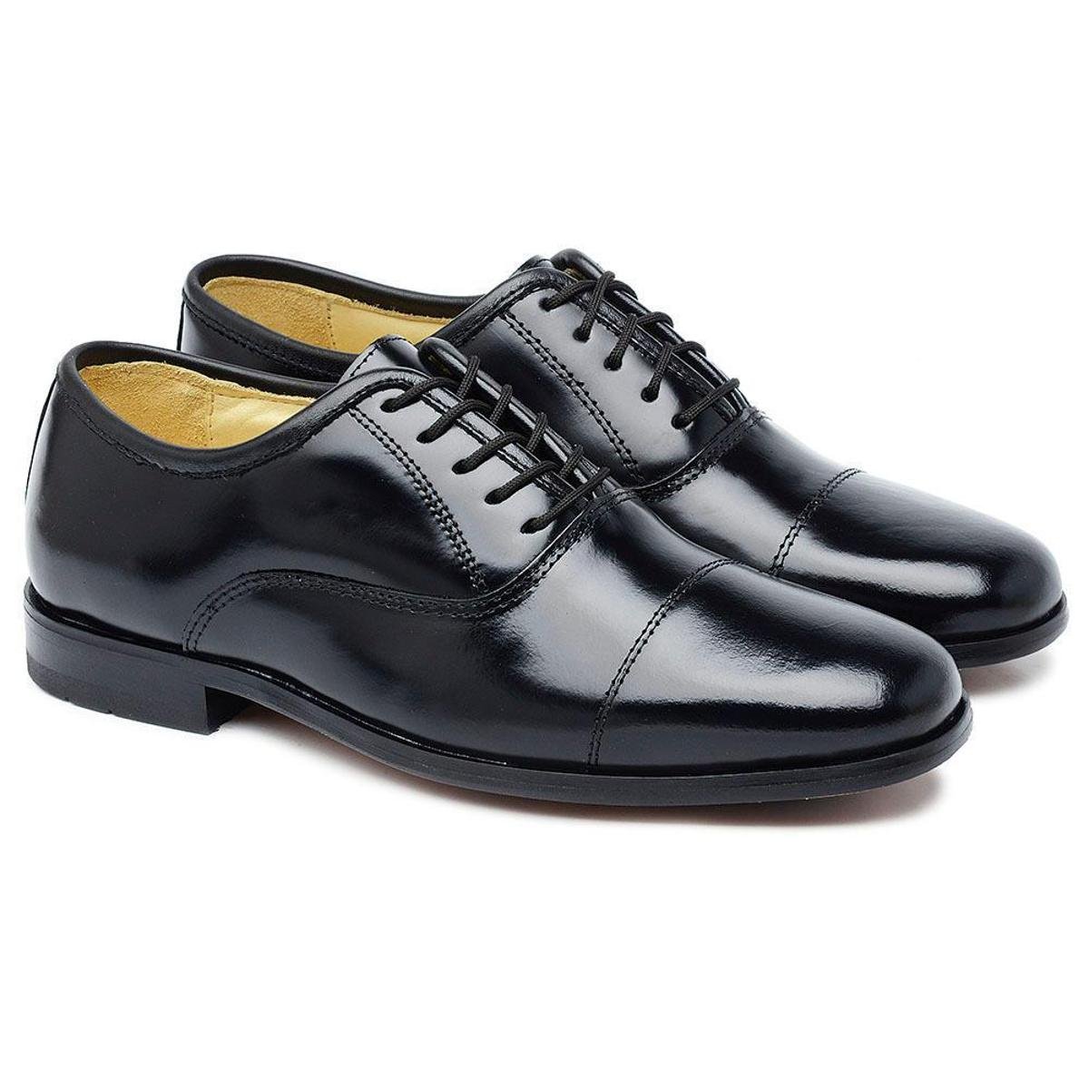 Sapato Social Kallucci Social Militar SSCA Sola em Couro 11200 Masculino -  Preto | Zattini