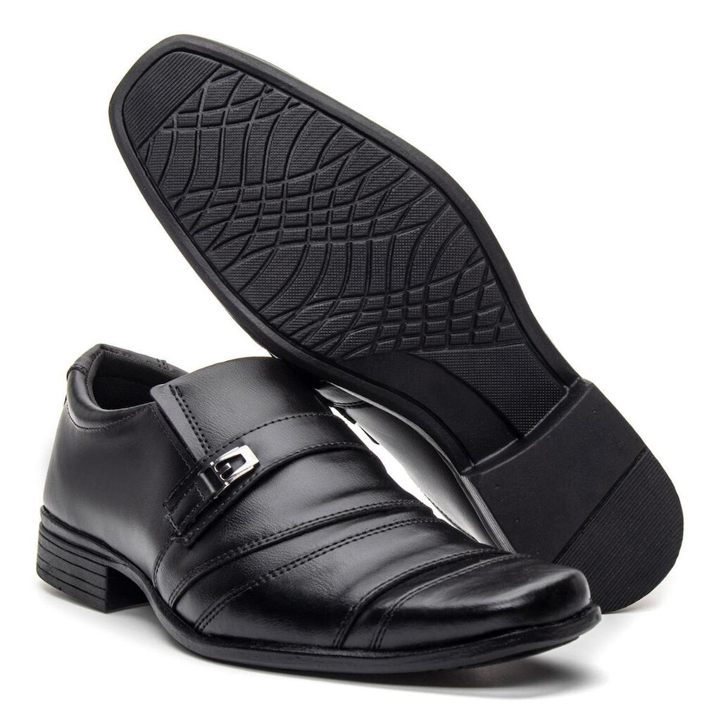 Sapato Social Loafer Masculino Com Bico Quadro Leve e Macio