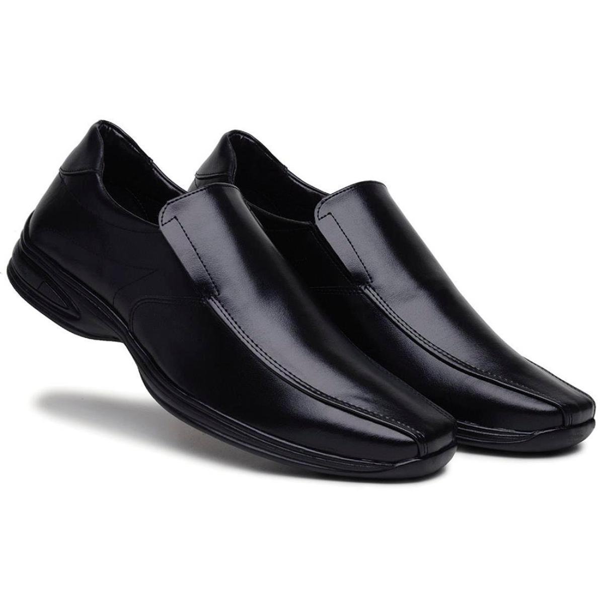 Sapato Social Loafer Masculino Social Ajuste Elástico - Preto Menor preço em Sapato Social Loafer Masculino Social Ajuste Elástico - Preto