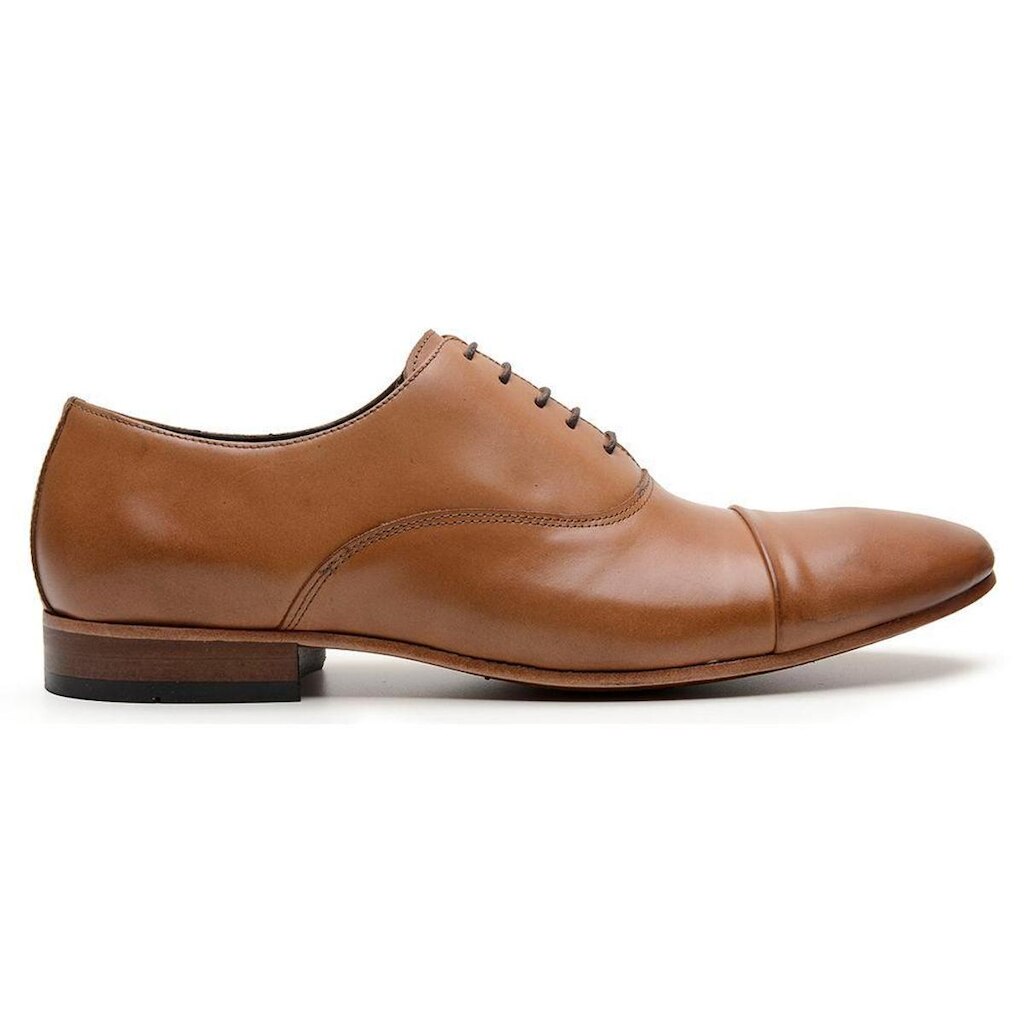 Sapato Social Marrom Tan Em Couro 87006w