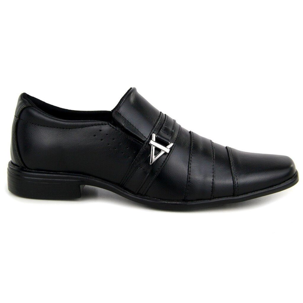 Sapato Social Masculino Anti Stress Sport Fino Preto Confort