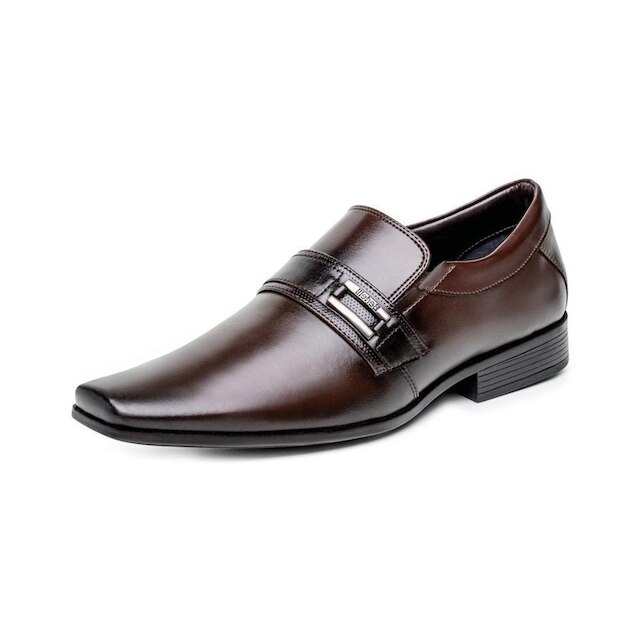 Sapato Social Masculino Basico Confortavel Solado Borracha Seguro Palmilha Macia Design Moderno