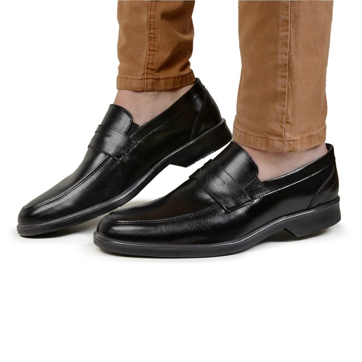 Sapato Social Masculino Bertelli - Preto 45000 - 37 - Mostarda+preto |  Zattini