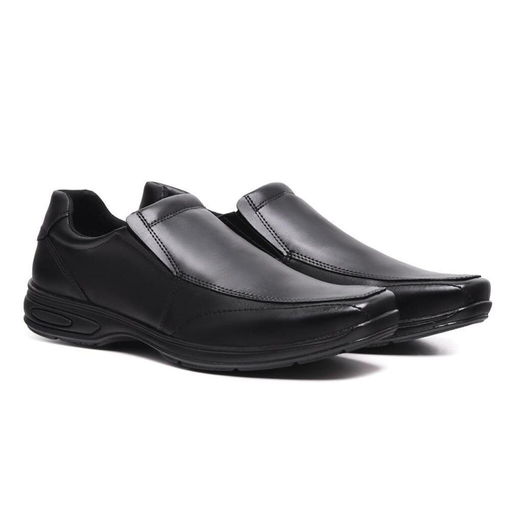 Sapato Social Masculino Bico Quadrado Calce Fácil Casual