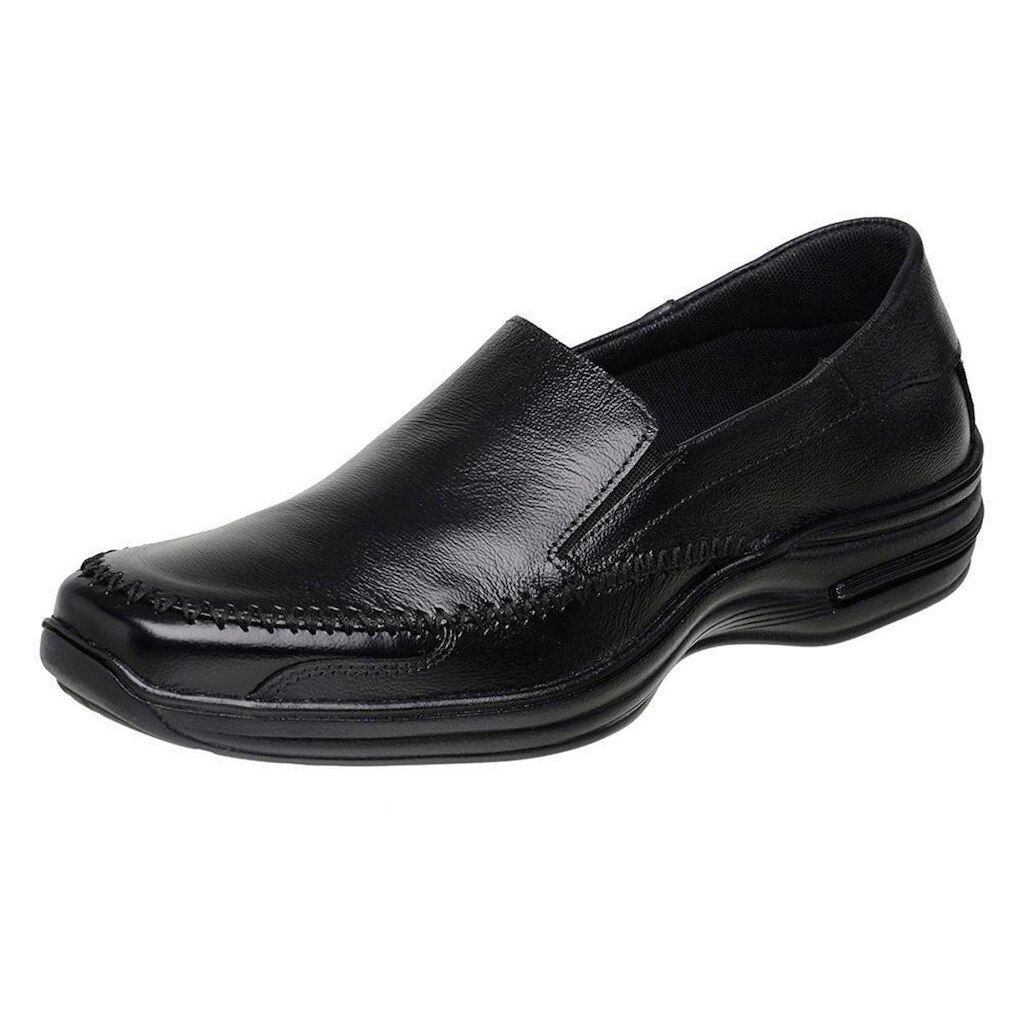 Sapato Social Masculino Bico Quadrado Conforto Em Couro Sanlorenzo 4020