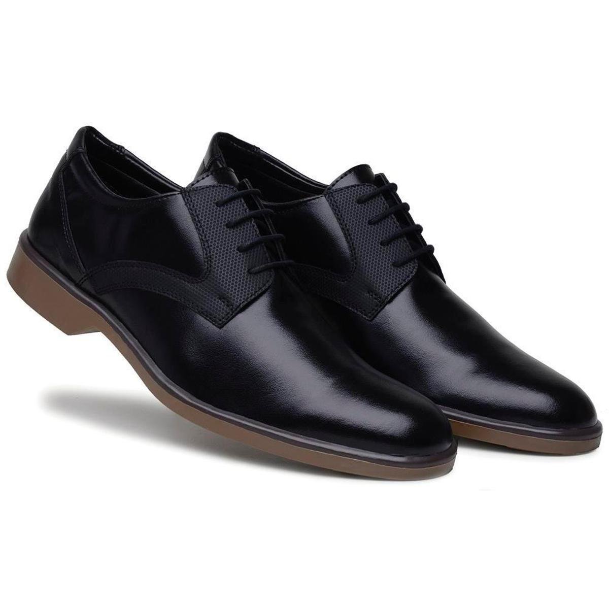 Sapato Social Masculino Bico Redondo Cadarço Confortável Menor preço em Sapato Social Masculino Bico Redondo Cadarço Confortável