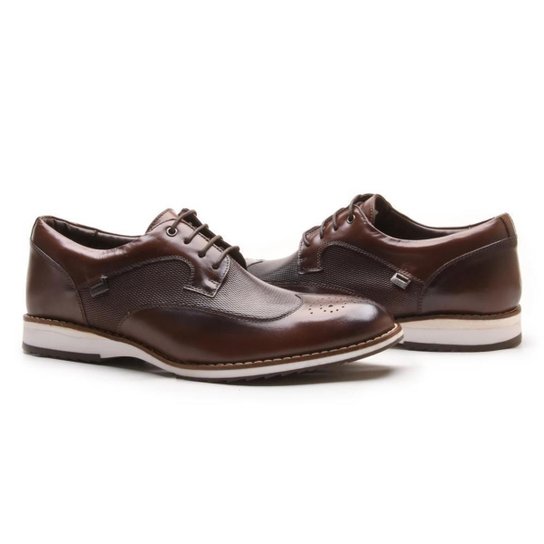 Sapato Social Masculino Calce Fácil Couro Casual Conforto