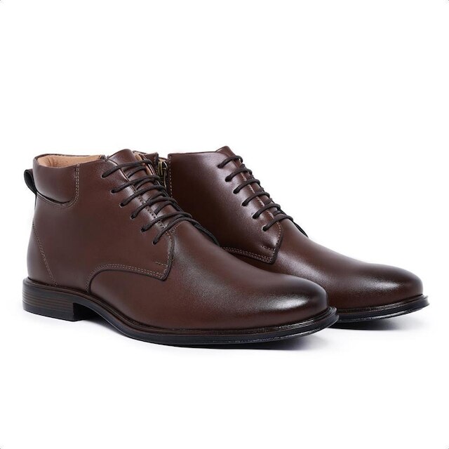 Sapato Social Masculino Cano Alto Cadarço Elegante Moderno