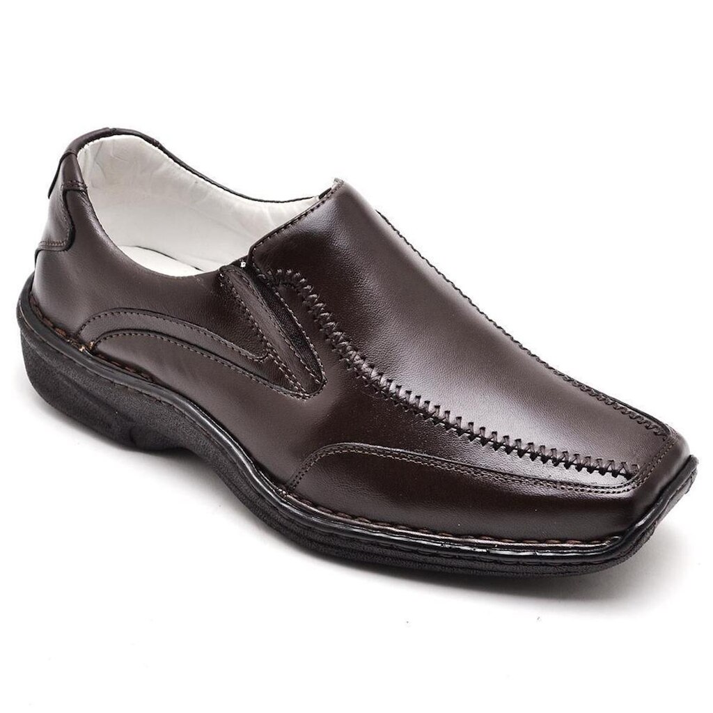 Sapato Social Masculino Casual Bico Quadrado Dia a Dia Leve