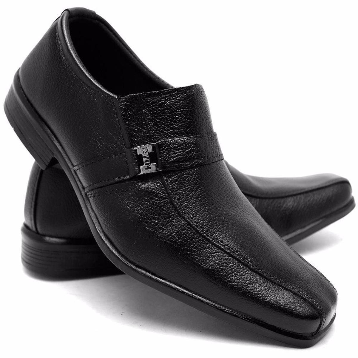 Sapato Social Masculino Clássico em Couro Fox Shoes - Preto | Zattini