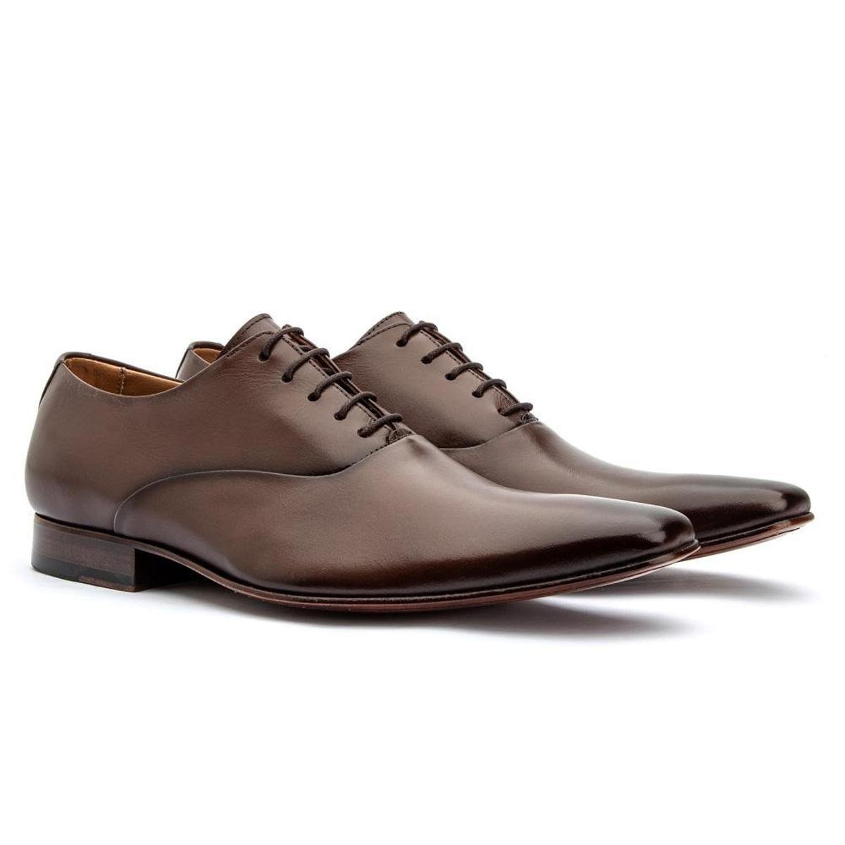 Sapato Social Masculino Clássico em Couro Legítimo Oxford Sofisticado Linha Italy Premium Menor preço em Sapato Social Masculino Clássico em Couro Legítimo Oxford Sofisticado Linha Italy Premium
