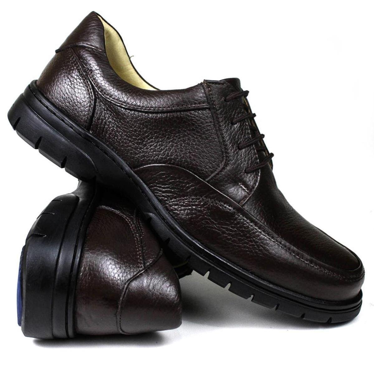 Sapato Social Masculino Confort Floater Bico Redondo Couro Menor preço em Sapato Social Masculino Confort Floater Bico Redondo Couro