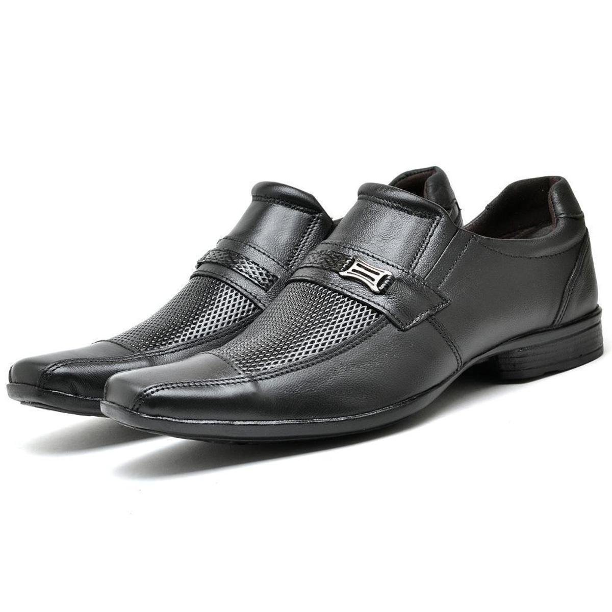 Sapato Social Masculino Couro Bico Fino Macio Conforto Menor preço em Sapato Social Masculino Couro Bico Fino Macio Conforto