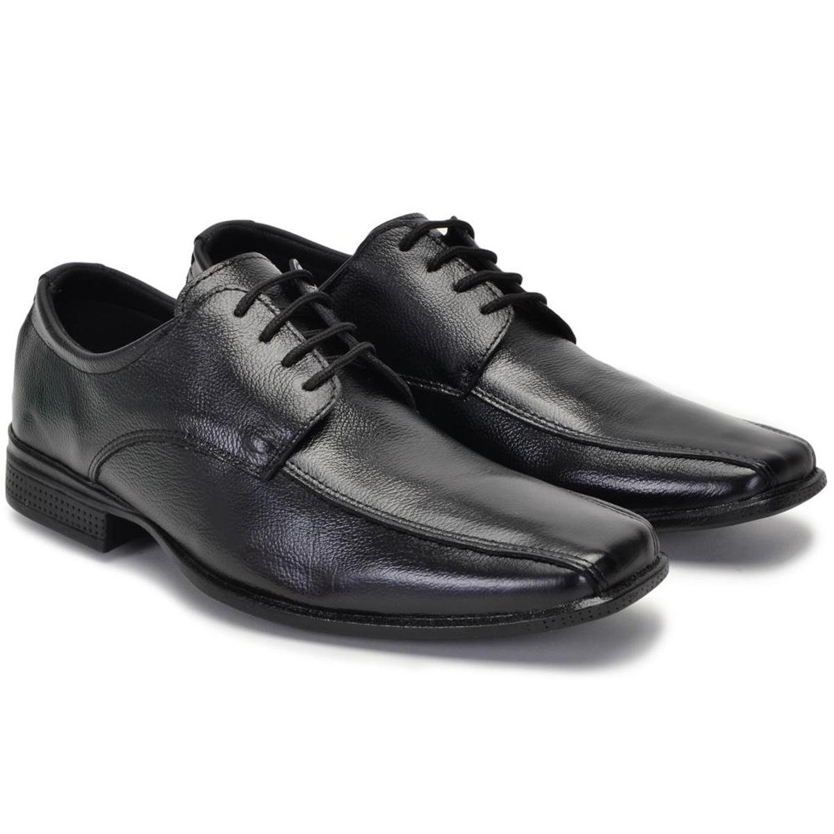 Sapato Social Masculino Couro Cadarço Dia a Dia Conforto - Preto Menor preço em Sapato Social Masculino Couro Cadarço Dia a Dia Conforto - Preto
