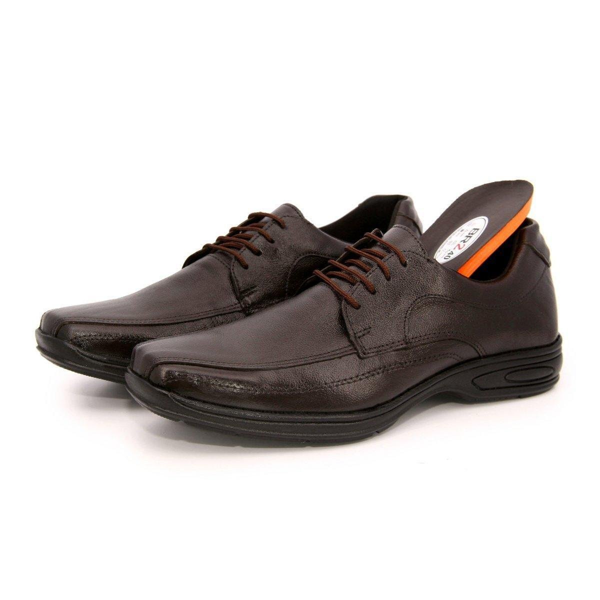 Sapato Social Masculino Couro Confort Gel amarrar BR2 Menor preço em Sapato Social Masculino Couro Confort Gel amarrar BR2