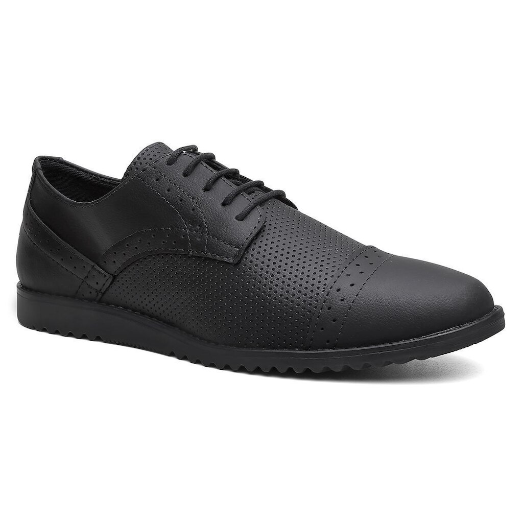Sapato Social Masculino Couro Oxford Moderno Confortável Bico Redondo Moda Verão Fashion