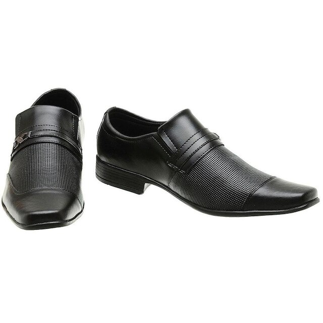 Sapato Social Masculino Elástico Calce Fácil Metal Conforto