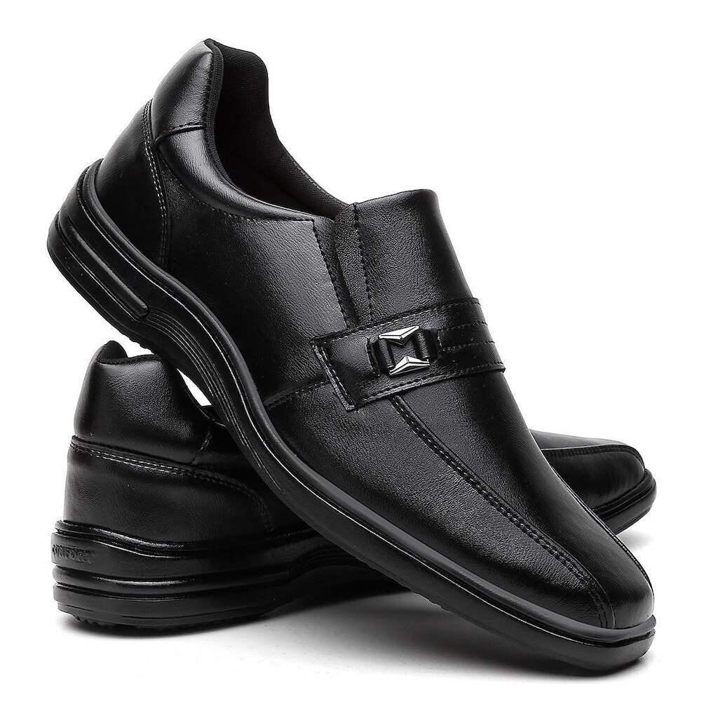 Sapato Social Masculino Elástico Metal Conforto Macio