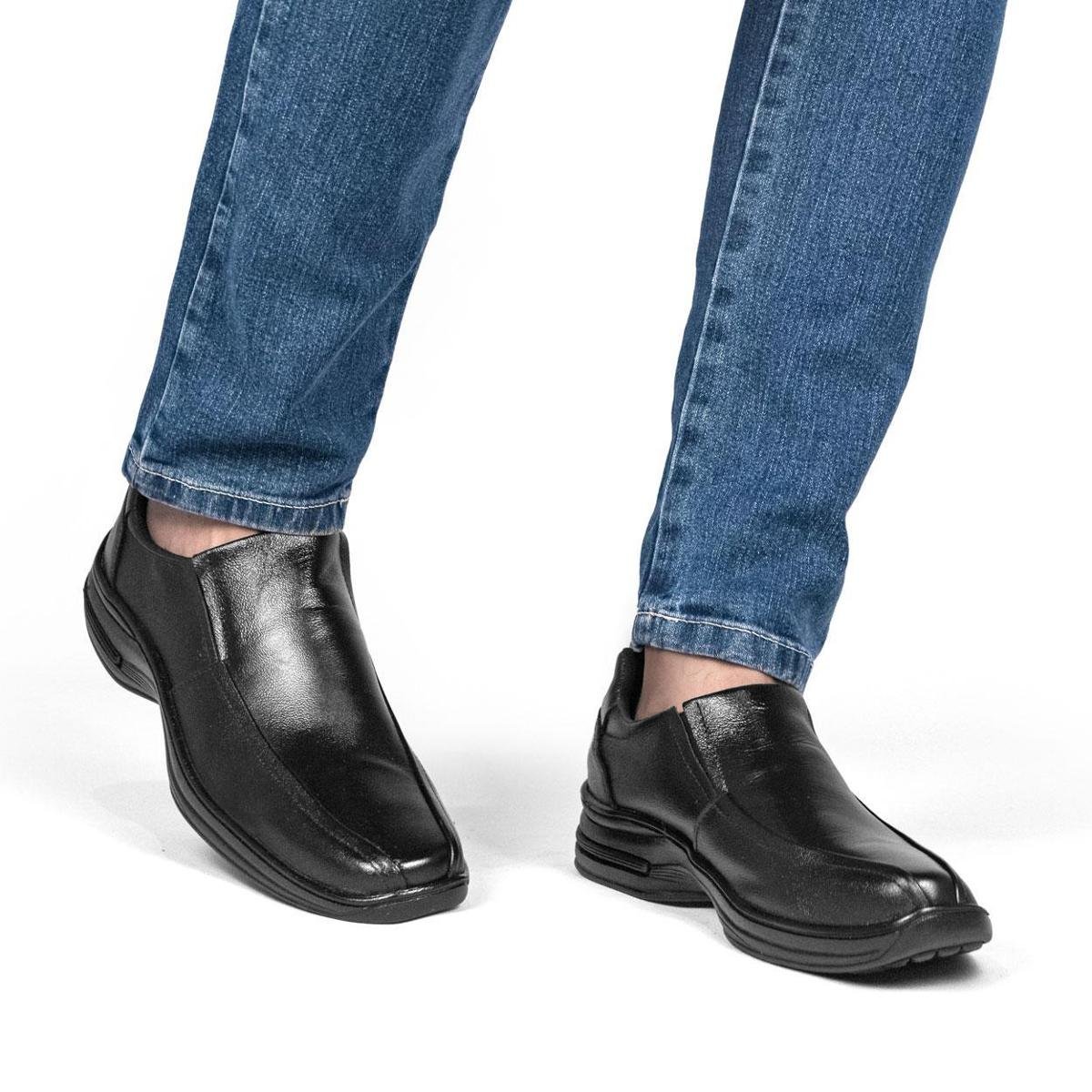 Sapato Social Masculino Esporte Fino Em Couro Legítimo - Preto | Zattini