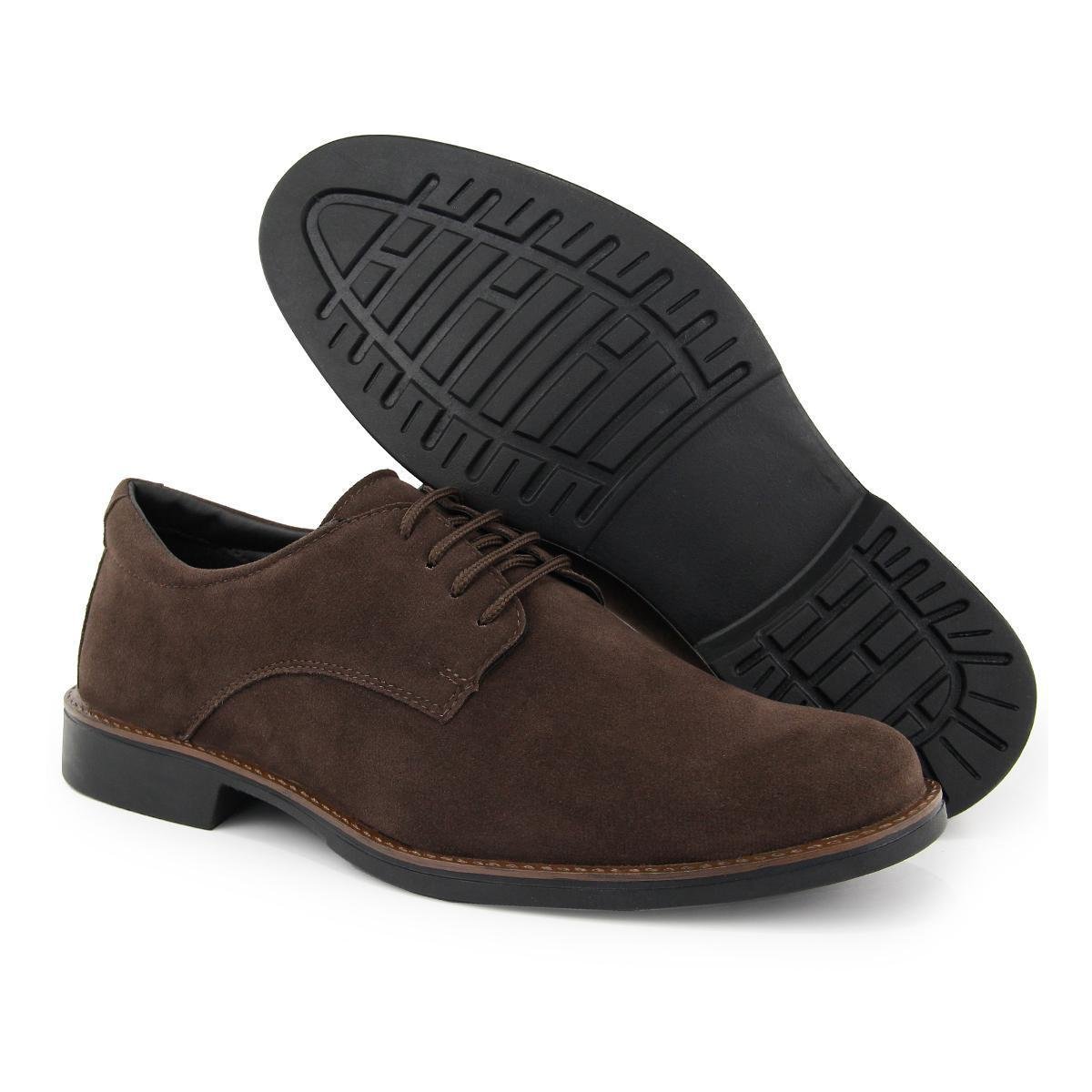 Sapato Social Masculino Fechamento em Cadarço WSHOES Camurça Confortável Leve e Macio Envio Já - Marrom Menor preço em Sapato Social Masculino Fechamento em Cadarço WSHOES Camurça Confortável Leve e Macio Envio Já - Marrom