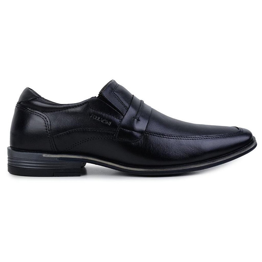 Sapato Social Masculino Ferracini Munique Couro Preto - 336
