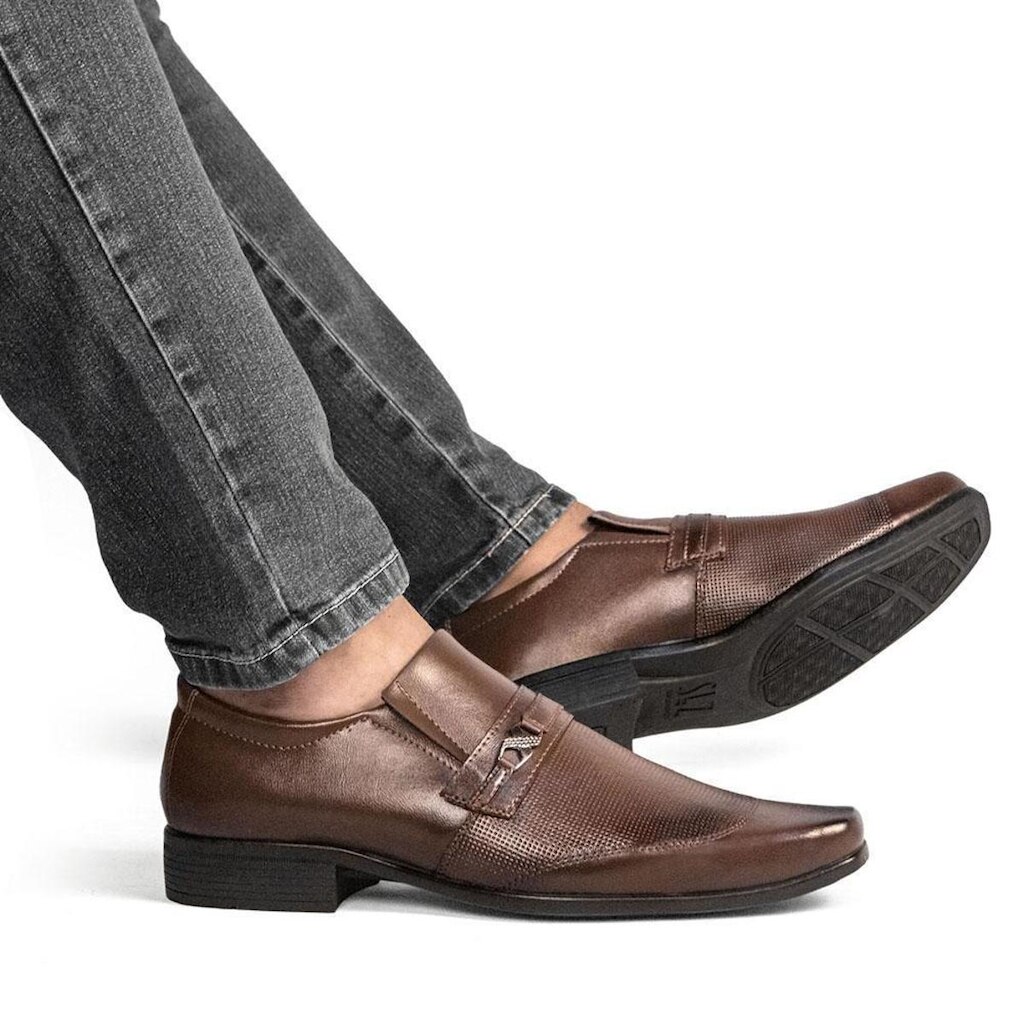 Sapato Social Masculino Moderno em Napa com Elástico Sanlorenzo 1071